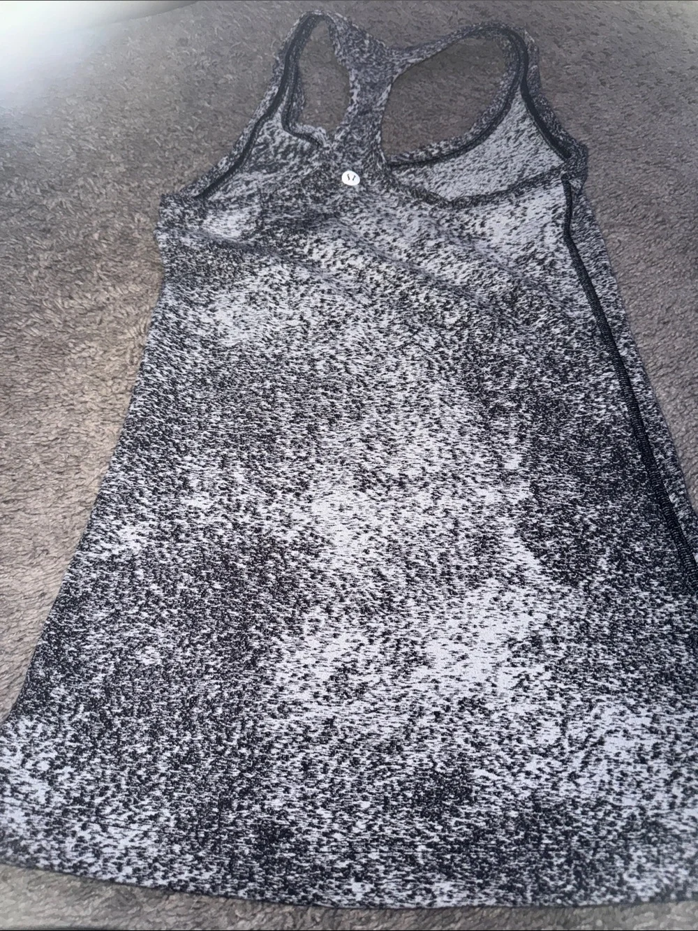 lululemon athletica Black & White Space-Dye Racerback Tank